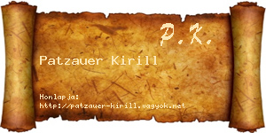 Patzauer Kirill névjegykártya
